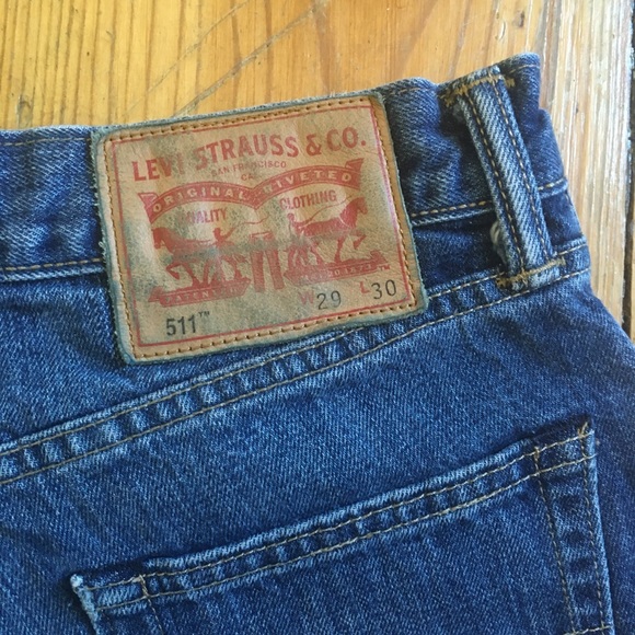 Vintage Levi’s 511 Cutoff Shorts Denim Frayed Hems - Picture 5 of 7